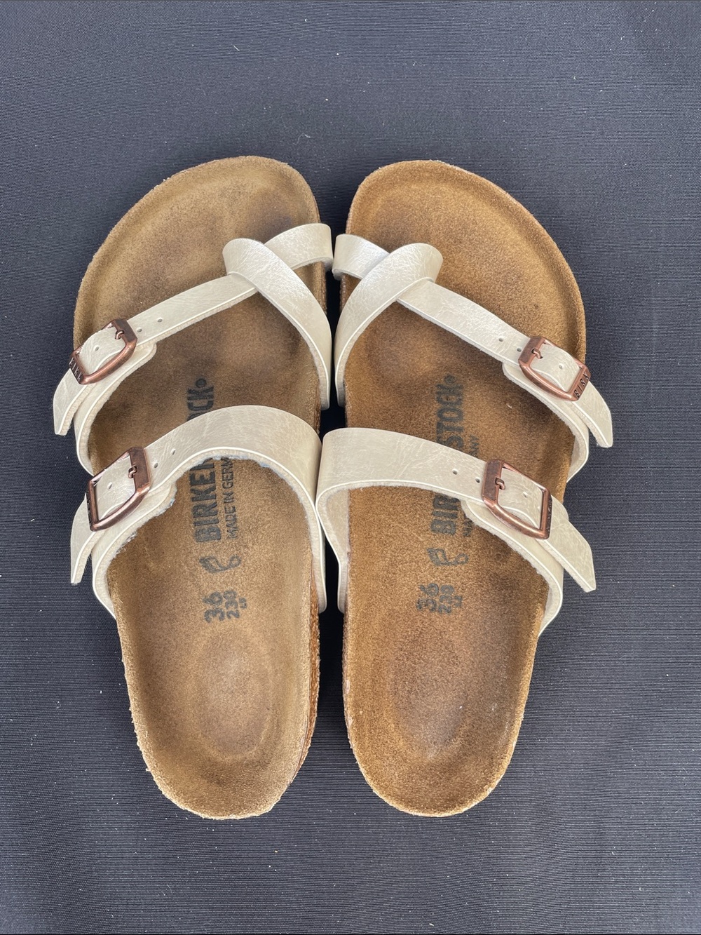 Birkenstock Double-Strap Sandals in Champage- Size 36